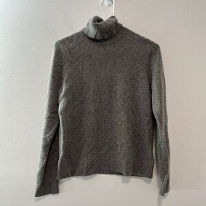 Garnet Hill 100% Cashmere Cardigan Sweater in Light Brown Size Medium